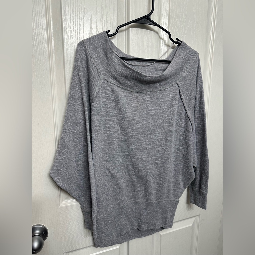 We The Free Light Gray Cowl Neck Sweater - Picture 3 of 5